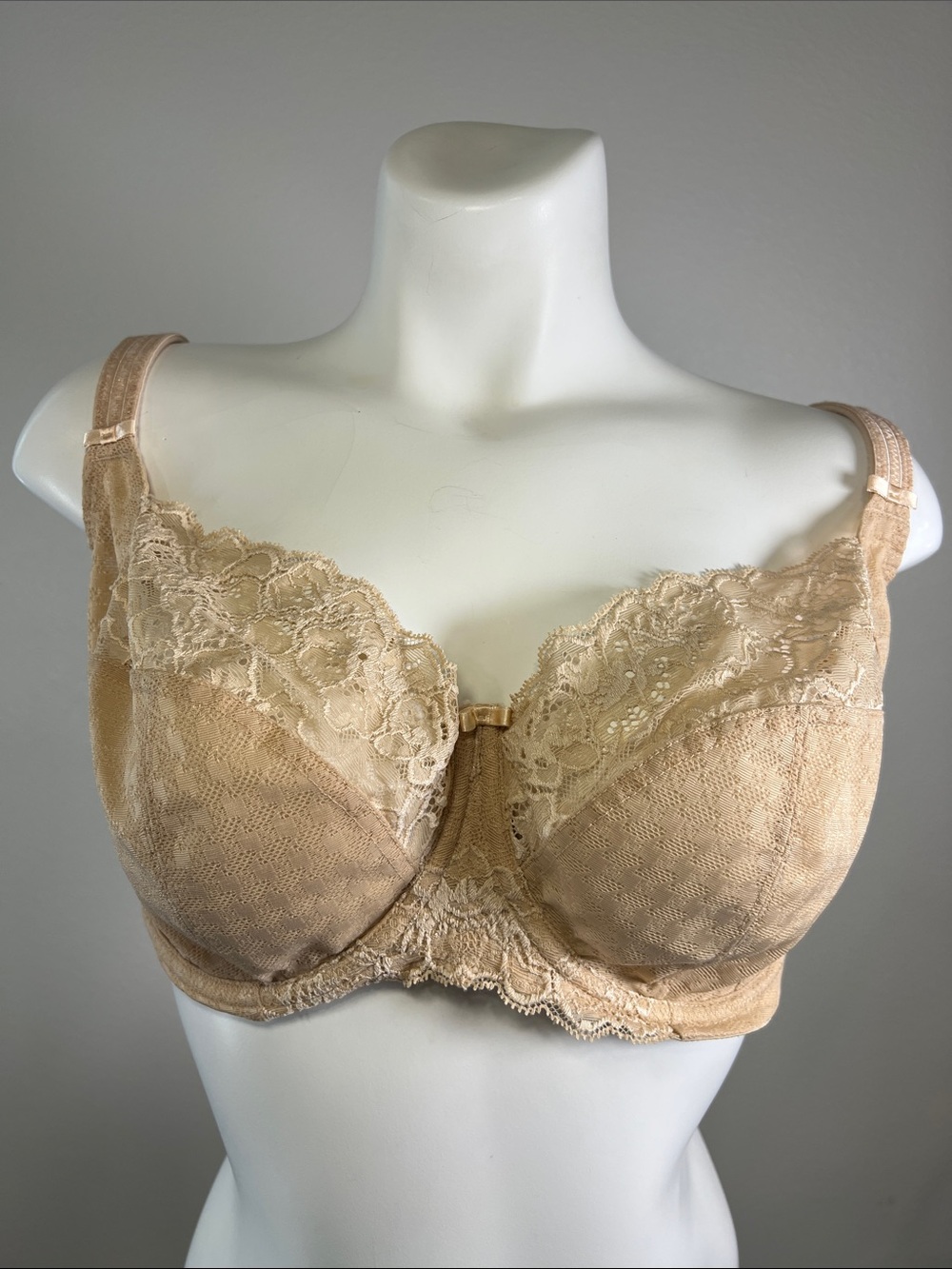 Panache Beige Lace Full-Cup Underwire Envy Bra 36FF